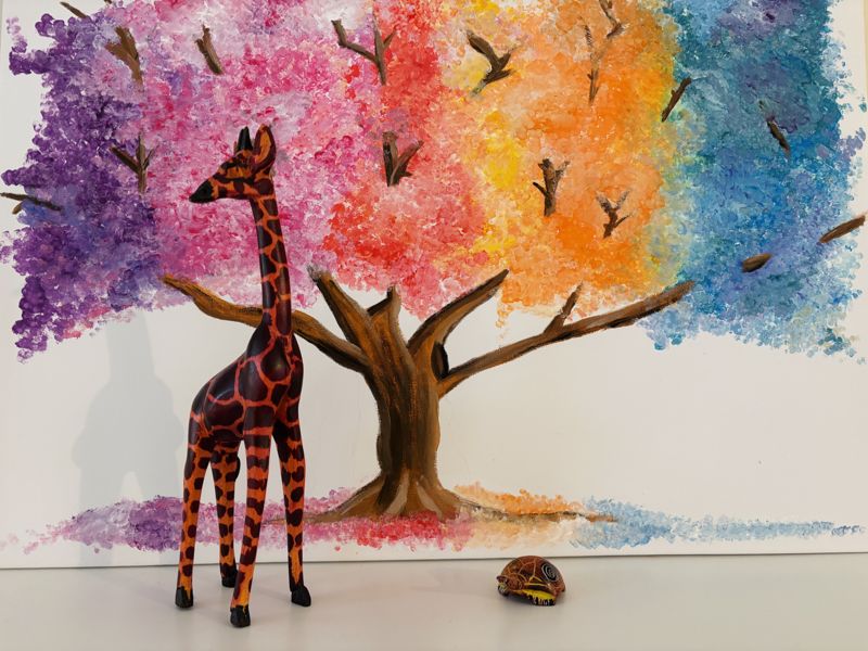 Dipinto albero colorato